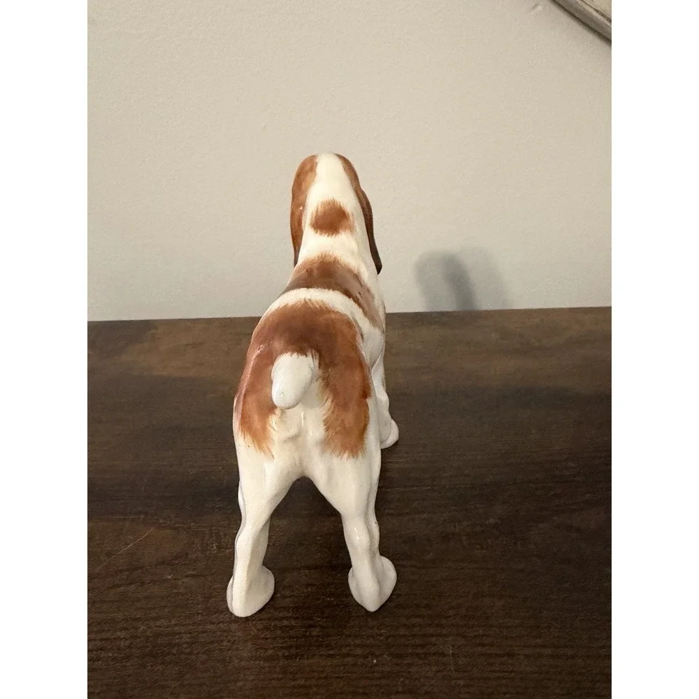 Royal Doulton HN1037 White Red Cocker Spaniel Bone China Dog Figurine England